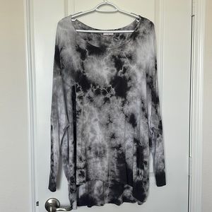 Pink Lily Dolman Long Sleeve Tie Dye Tunic